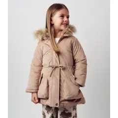 LIMONADA - Abrigo niña de cotelé abrigado L111022604 beige