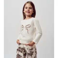 LIMONADA - Polera manga larga niña L110122618 crudo