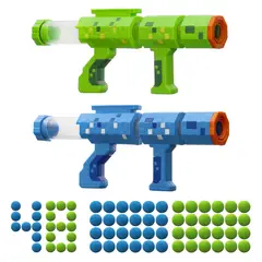 BLASTER - Adventure Force Pop Block 48 Bolas Espuma Manual