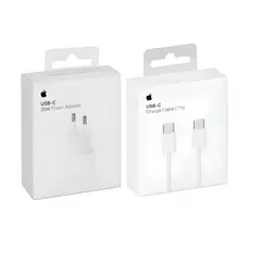 APPLE - Cargador 20W Original + Cable C - C 1mt iPhone 15 16 17 pro pro max
