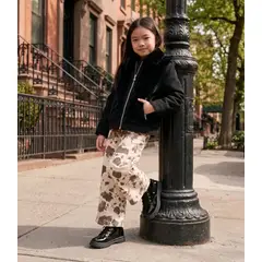 LIMONADA - Jeans niña animal print abrigado L111122608 crudo