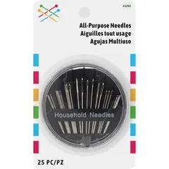 GENERICO - Agujas de Coser Manuales Surtidas Metálicas Pack 25