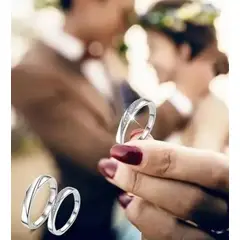 GENERICO - Anillos para Promesa Argollas de Matrimonio de Mujer y Hombre