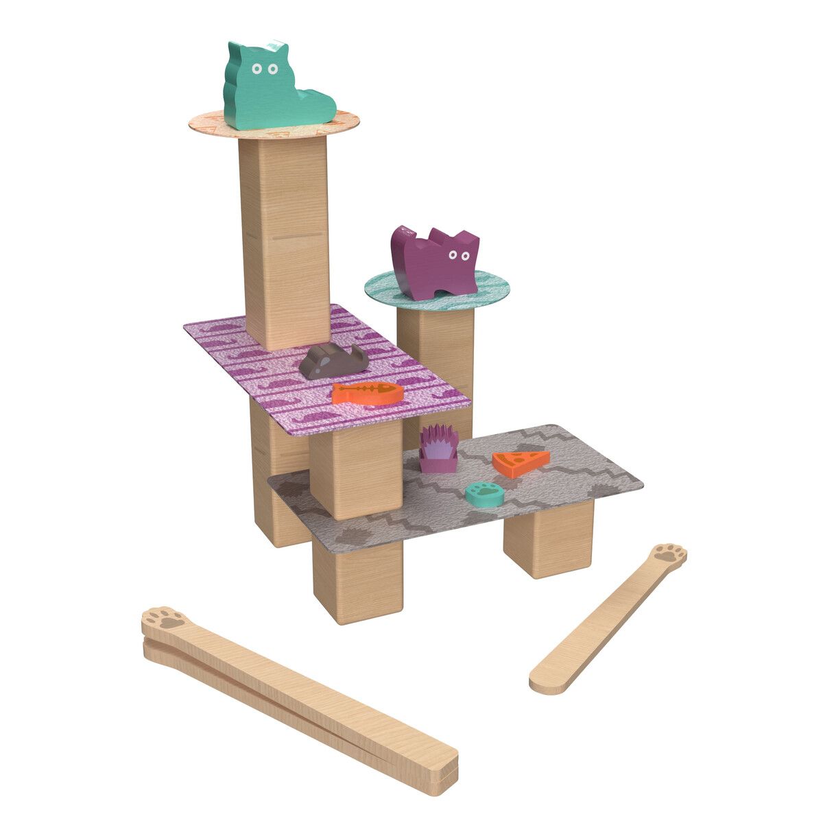 USAOPOLY - Juego de Mesa USAopoly Cats Knocking Things Off Ledges 68 piezas