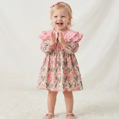 PEQUEÑA LUZ - VESTIDO BEBE NIÑA FLOREADO