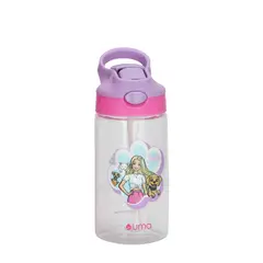 UMA - Botella Agua Niños Barbie & Pets 420ml con Bombilla
