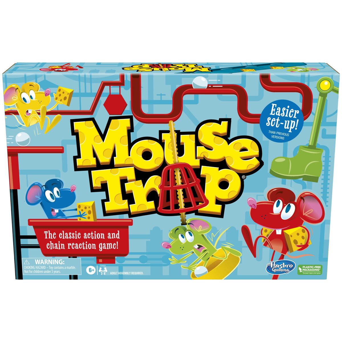 Juego de Mesa Hasbro Mouse Trap 2021 57 Piezas Fácil Armado, marca HASBRO - Foto Principal