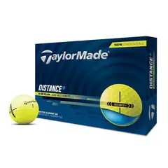 TAYLORMADE - Pelotas Golf Distance Plus 12 Unidades Amarillas