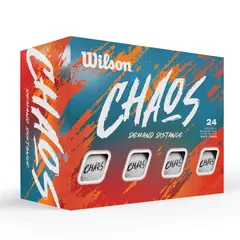 WILSON - Pelotas Golf Chaos Blancas 24 Unidades 2 Capas 90 Compresión