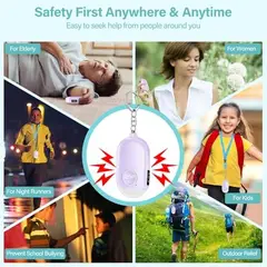 GENERICO - Alarma Personal Hion Llavero 130dB Recargable USB