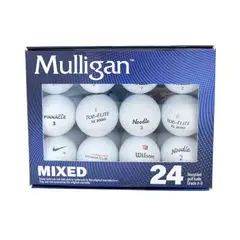 GENERICO - Pelotas Golf Mulligan Recicladas 24 Unidades Marcas Mixtas Blancas