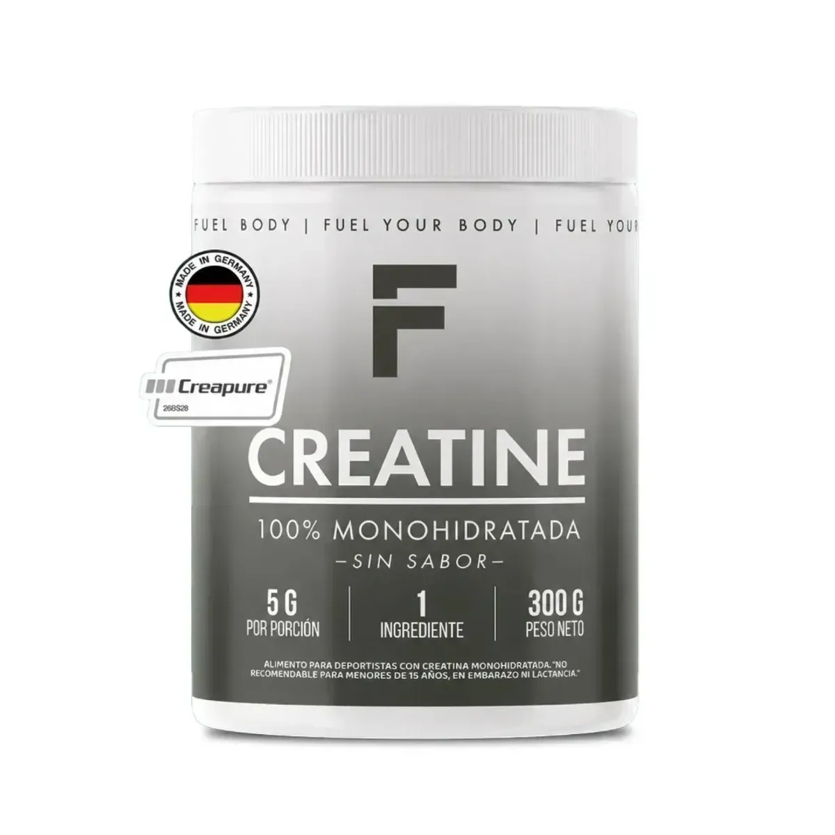 FUEL NUTRITION - Creatina Monohidratada Creapure® - Fuel Nutrition - 60 Días Sin Sabor