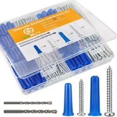 GENERICO - VGBUY Kit Anclajes y Tornillos Hormigón 180 un