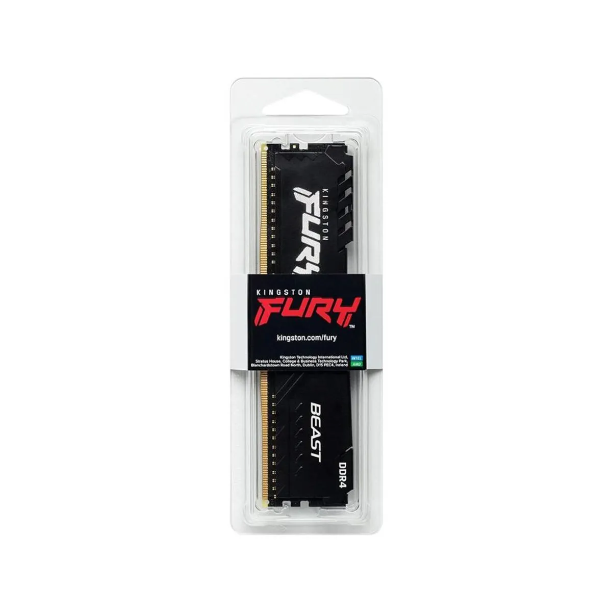 KINGSTON - Memoria Ram 8GB DDR4 3200Mhz CL16 Kingston Fury Beast Black