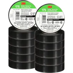 3M - Cinta aislante Temflex 175 negra 19 mm x 18,3 m
