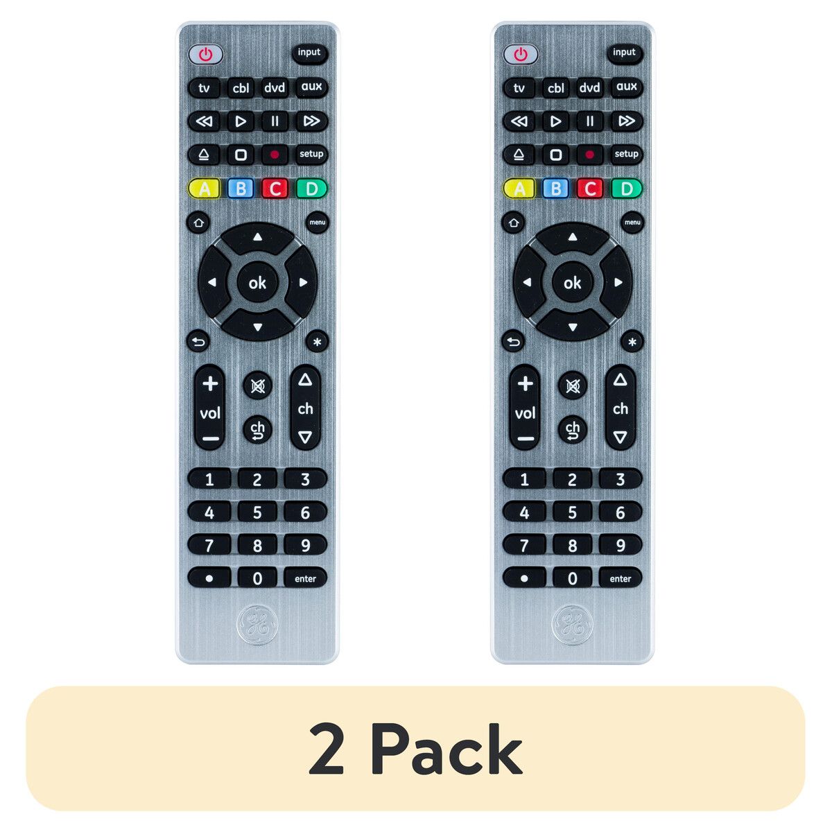 GENERICO - Control Remoto Universal para TV GE 33709 4 Dispositivos Pack 2