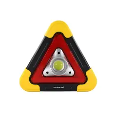 TECNOLAB - TRIANGULO DE EMERGENCIA CON LUZ LED PORTÁTIL PANEL SOLAR 500LM TL227