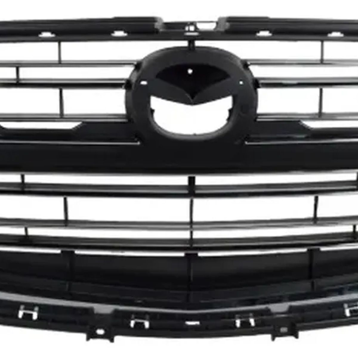 GENERICO - Mascara Completa Moldura Cromada Mazda Bt50 22/23 Negro