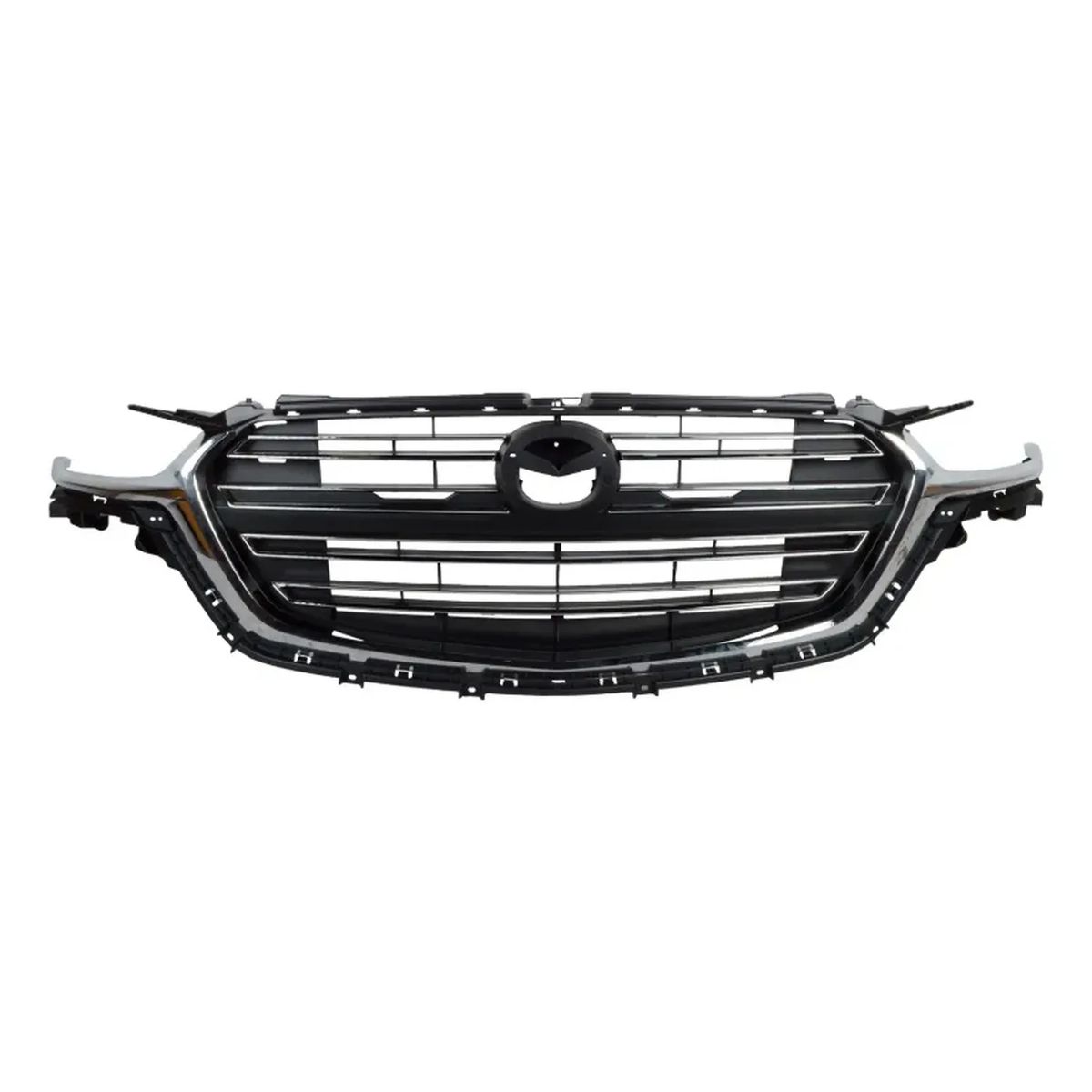 GENERICO - Mascara Completa Moldura Cromada Mazda Bt50 22/23 Negro