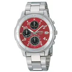 SEIKO - Reloj Chronograph SZER013 Esfera Roja MERCADO JAPONES