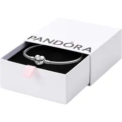 PANDORA - Brazalete con Cierre de Corazón Compatible con Moments