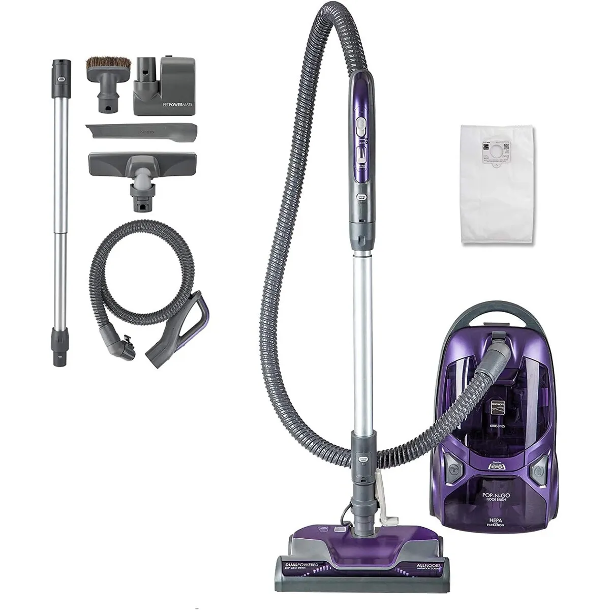 KENMORE - Aspiradora Kenmore Serie 600 Canister con Bolsa HEPA 10 kg