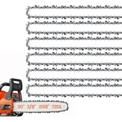 CADENA - Para Motosierra E S 20 Pulgadas 38 Pitch .058 Gauge 72DL