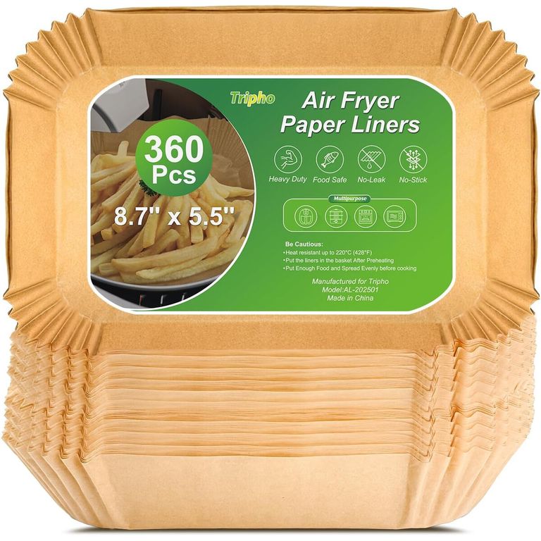 GENERICO Papel para Freidora de Aire Tripho 8.7x5.5 pulg Resistente 360 un