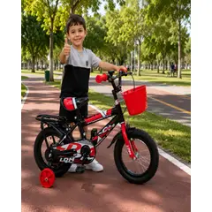 MYLHOGAR - Bicicleta Infantil Aro 12 con Ruedas de Entrenamiento y Canasto