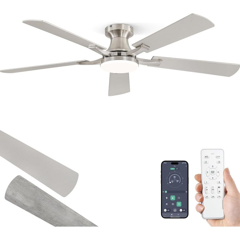 GENERICO Ventilador de Techo ZMISHIBO BJ52 52 Pulg LED Control App