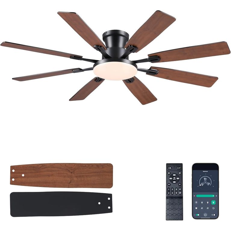 GENERICO Ventilador de Techo JSAITEE JL09 60 Pulgadas Luz LED