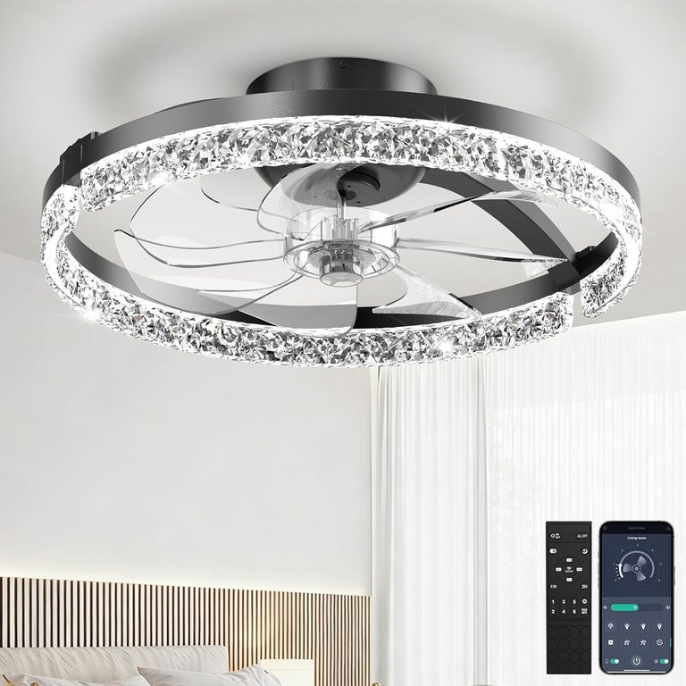 GENERICO Ventilador de Techo Aphyni LED Plegable 18 Pulgadas con Control