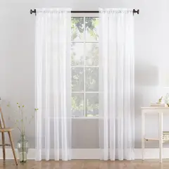 MAINSTAYS - Cortina Voile Transparente Marjorie 59x213 cm Blanca