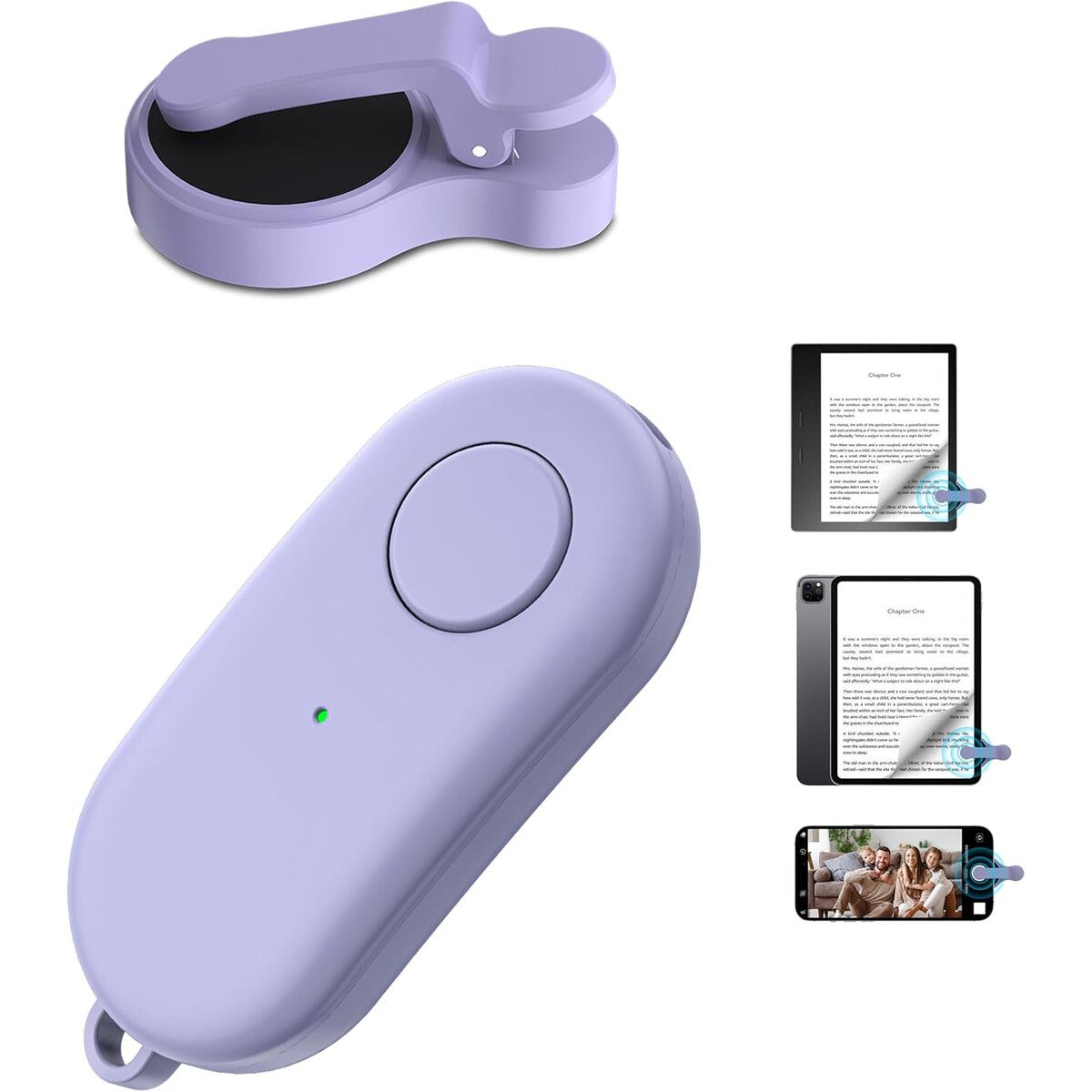 GENERICO - Control Remoto HIGHGO K1 para Pasar Página Kindle RF Inalámbrico