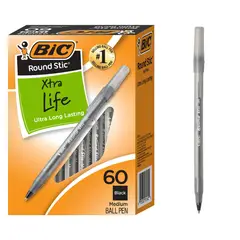 LIFE - Bolígrafo BIC Round Stic Xtra Medio 1.0 mm Tinta Negra