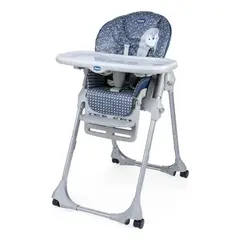 CHICCO - Silla De Comer Alta Polly Easy Pinguin Pinguinos Mágicos Azul