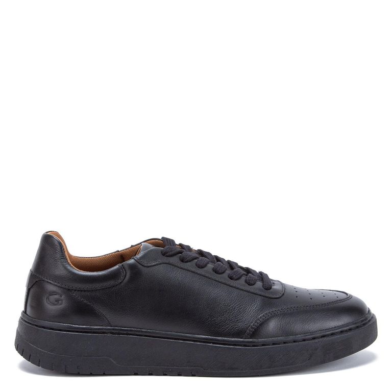 Zapatilla de cuero hombre negro Hong Kong 0035920