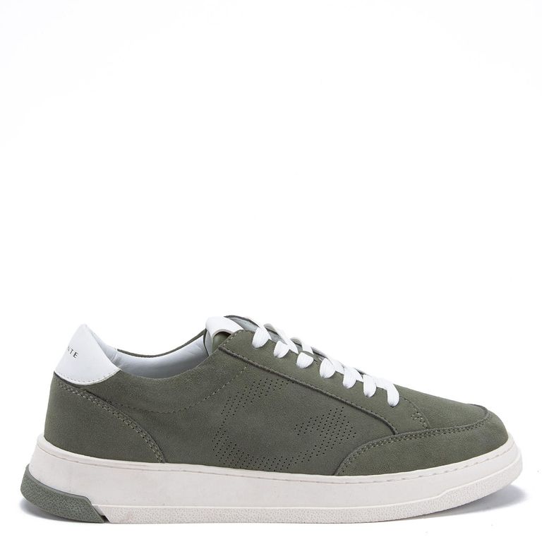 Zapatilla de cuero hombre olivo Oslo 0035975