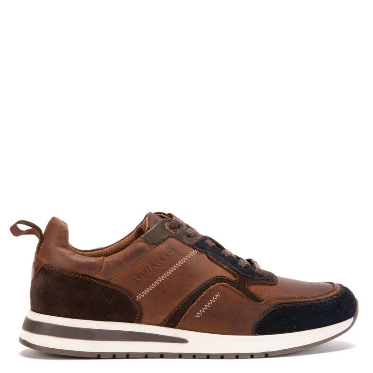 Zapatilla de cuero hombre chocolate Pekin 0035978