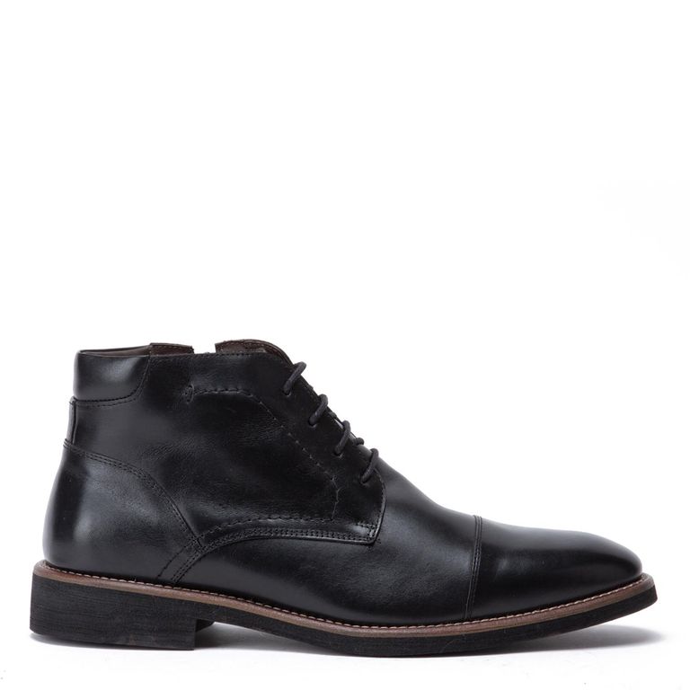 Botin de cuero hombre negro Berlin 0035855