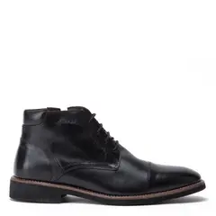 GUANTE - Botin de cuero hombre negro Berlin 0035855