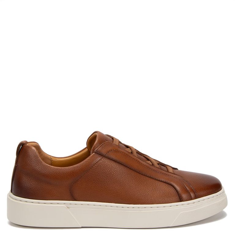 Zapatilla de cuero hombre camel Chipre