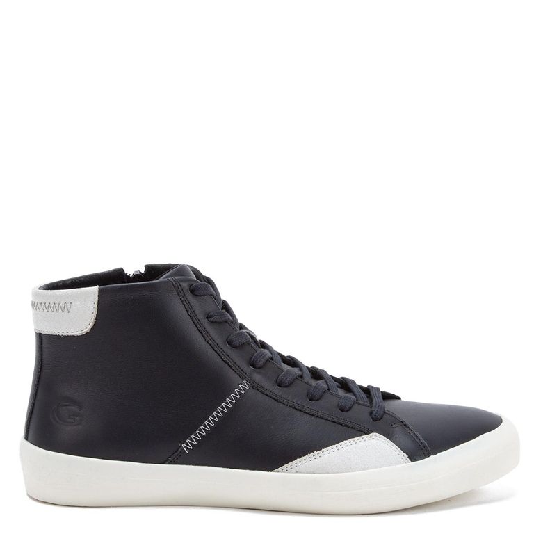 Zapatilla Caña Alta de cuero hombre negro Rocha 0036053
