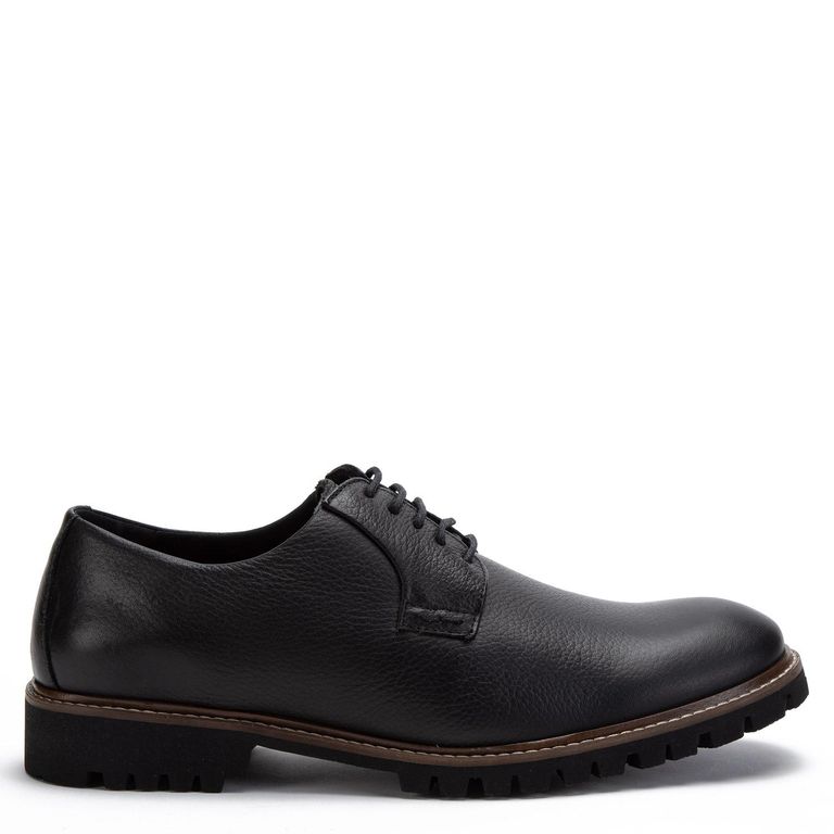 Zapato de cuero hombre negro Quebec 0035445