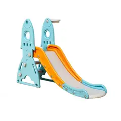 KIDSCOOL - Resbalín Infantil Con Aro De Básquetbol Celeste