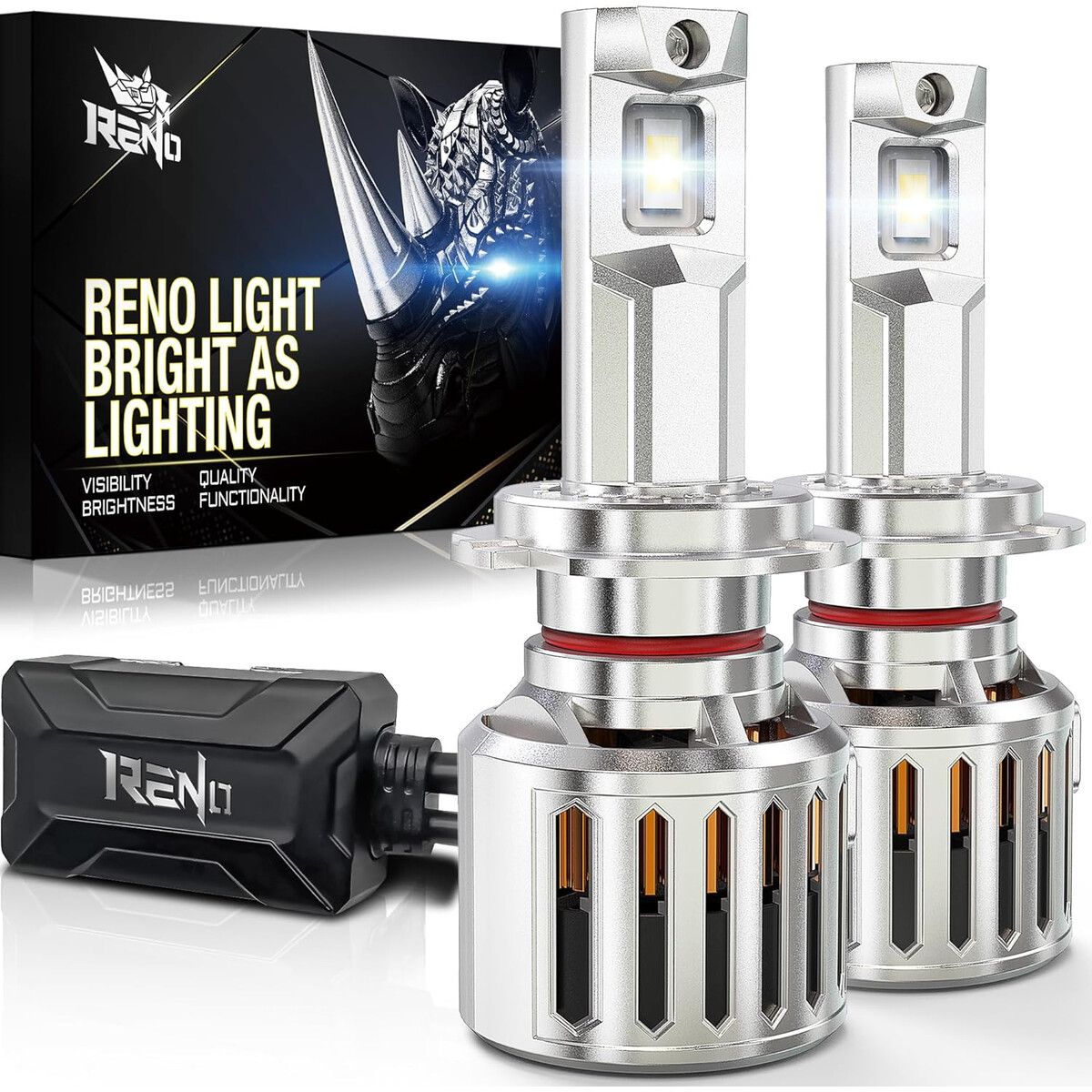 GENERICO - Foco Antiniebla RENO H7 Luz Blanca 6000K con Ventilador