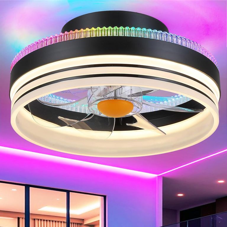GENERICO Ventilador de Techo Mpayel RGB 13in Bajo Perfil con Luz