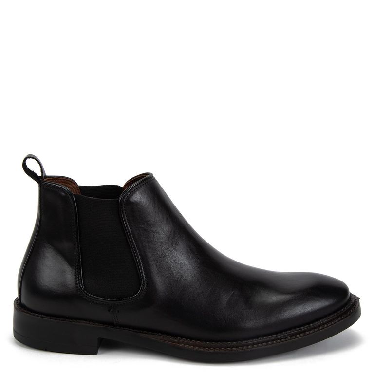 Botin de cuero hombre negro Lisbourn