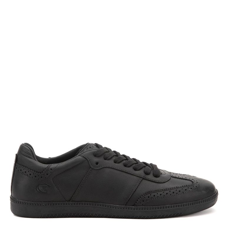 Zapatilla de cuero hombre negro Keith 0036297