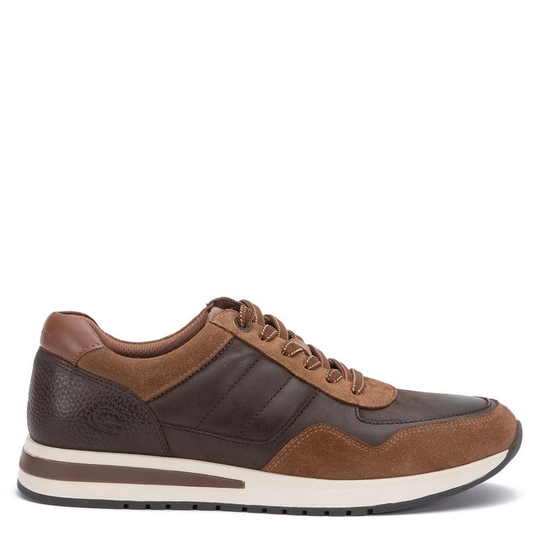 Zapatilla de cuero hombre tostado Pekin 0036211